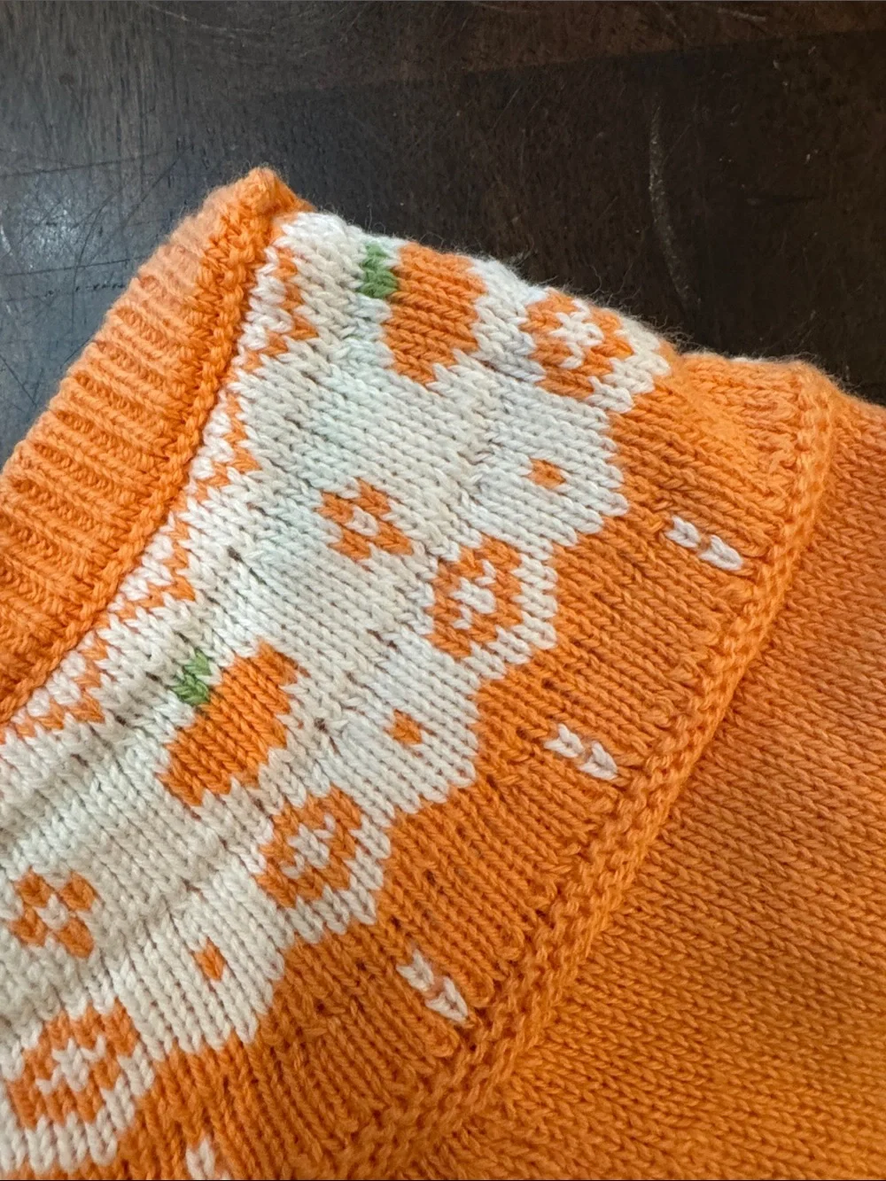 Gymboree Orange Cardigan with Blue Polka Dot Dress Set